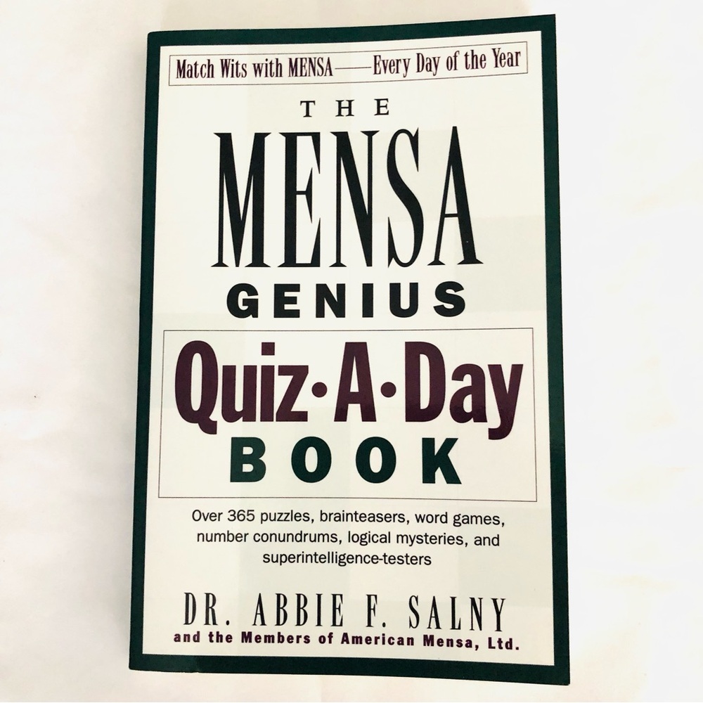 The MENSA Genius Quiz-A-Day Book by Dr. Abbie F. Salny Paperback Book